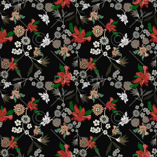 小碎花印花华亿平台图片