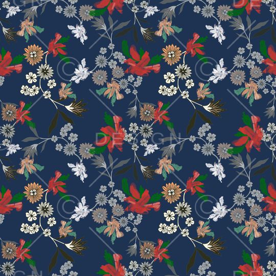 小碎花印花华亿平台图片