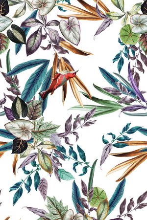 花鸟印花华亿平台图片