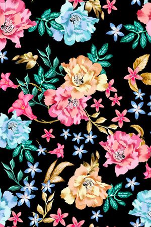 花卉印花华亿平台图片