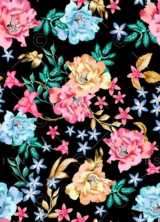 花卉印花华亿平台图片