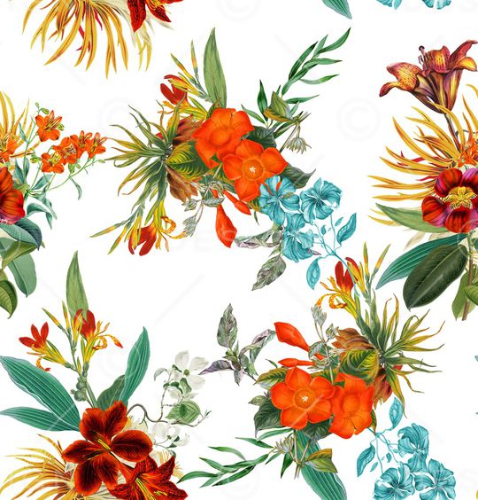 花卉印花华亿平台图片