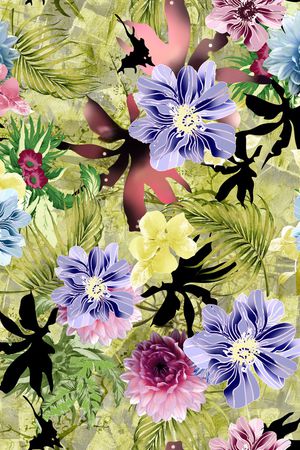 花卉印花华亿平台图片