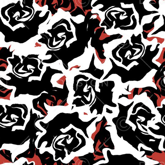 抽象花卉印花华亿平台图片