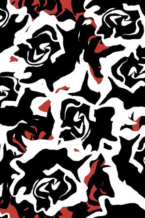 抽象花卉印花华亿平台图片