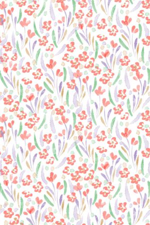 清爽底花卉印花华亿平台图片