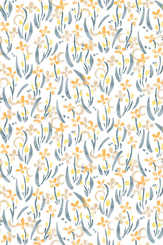 清爽底花卉印花华亿平台图片