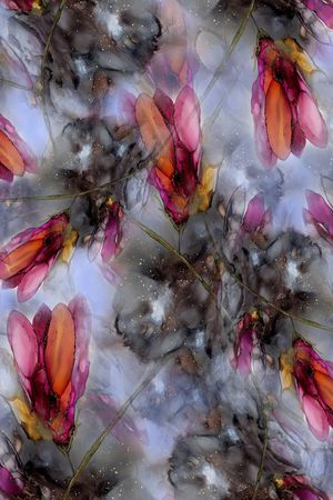 花卉印花华亿平台图片