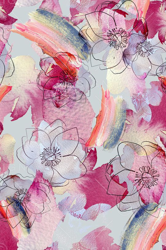 线条花印花华亿平台图片