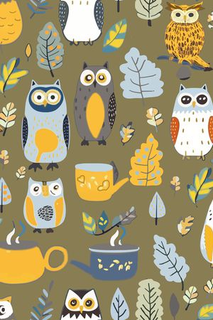 猫头鹰印花华亿平台图片