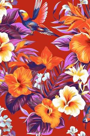 花卉印花华亿平台图片