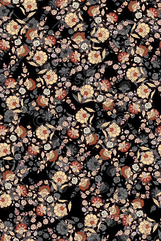 民族花卉印花华亿平台图片