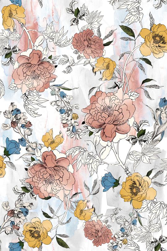 花卉印花华亿平台图片