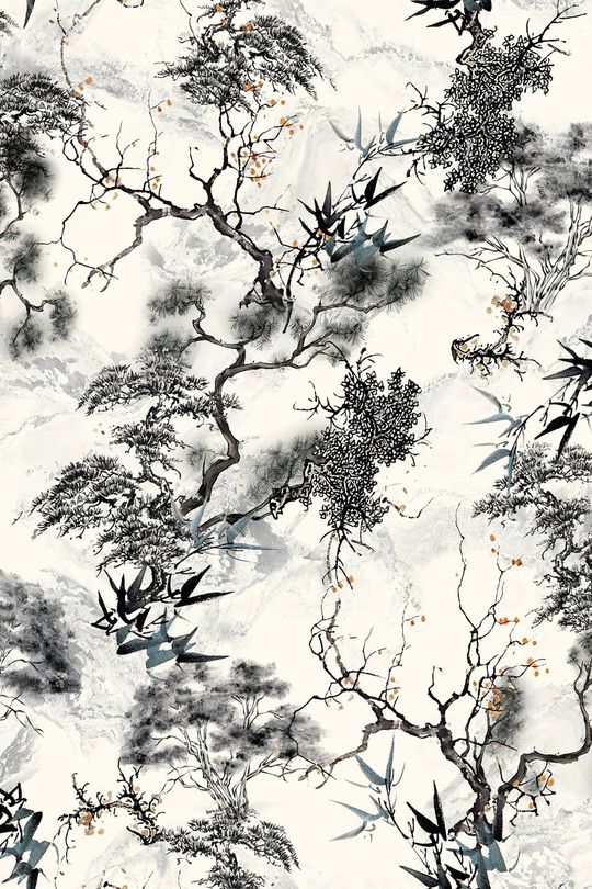 树枝印花华亿平台图片