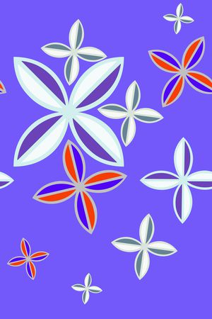 几何花卉印花华亿平台图片