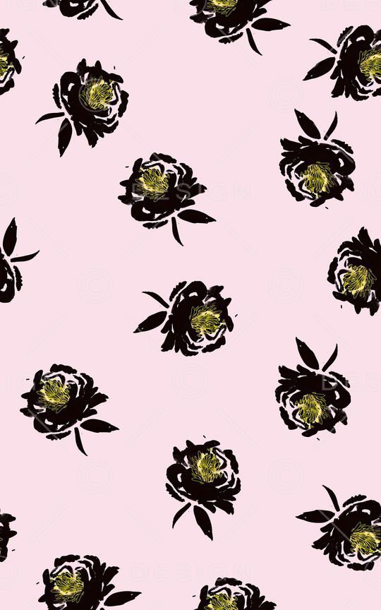 手绘花卉印花华亿平台图片