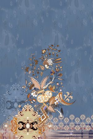 佩斯利印花华亿平台图片