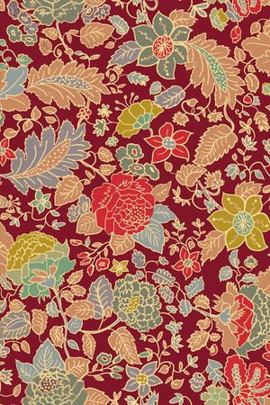 民族花卉印花华亿平台图片