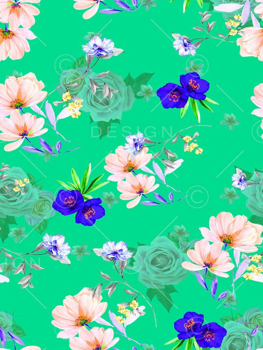 花卉印花华亿平台图片