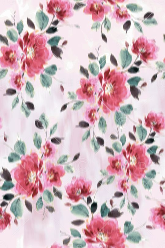 模糊花卉印花华亿平台图片