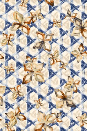 抽象花卉印花华亿平台图片