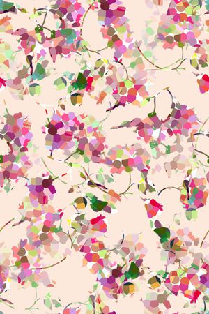 抽象花卉印花华亿平台图片