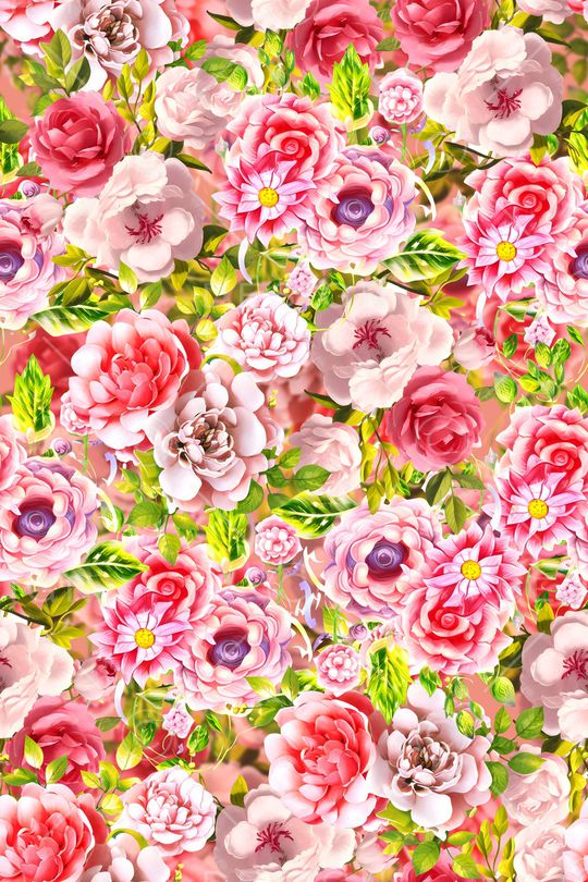 满版散花印花华亿平台图片