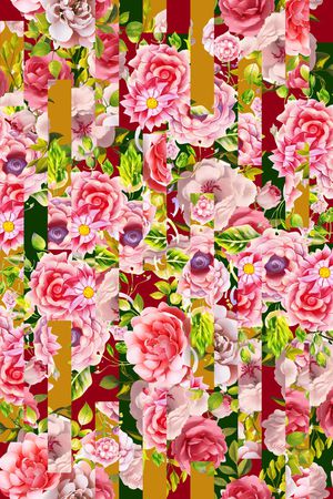 满版散花印花华亿平台图片