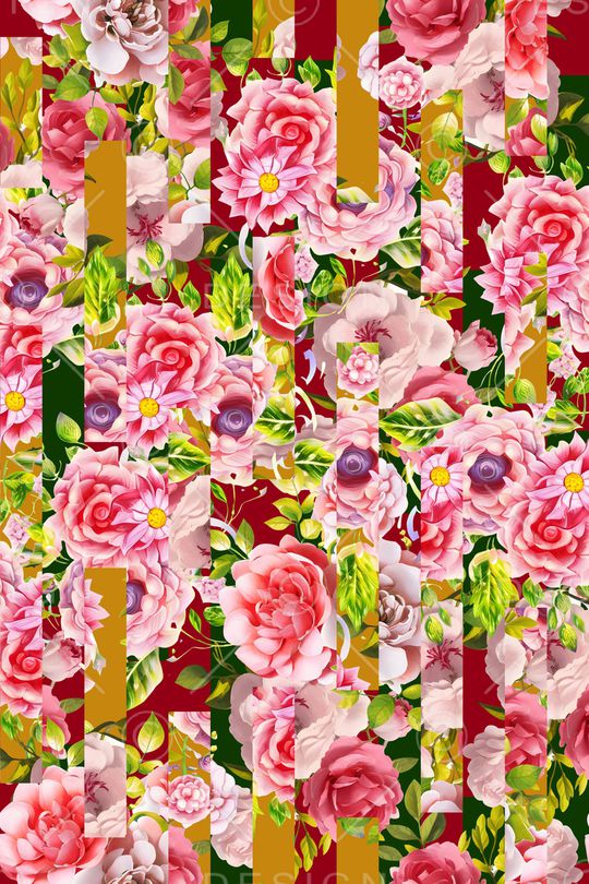 满版散花印花华亿平台图片