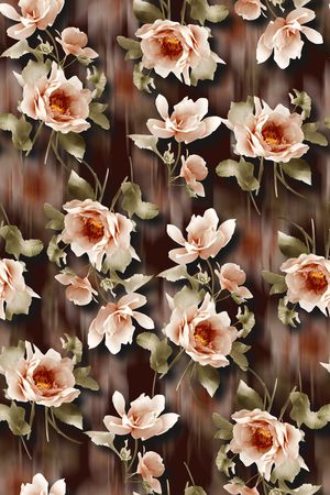 花卉印花华亿平台图片