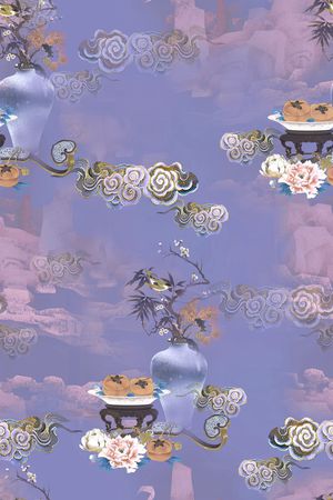 复古印花华亿平台图片