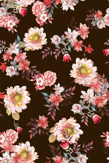 花卉印花华亿平台图片