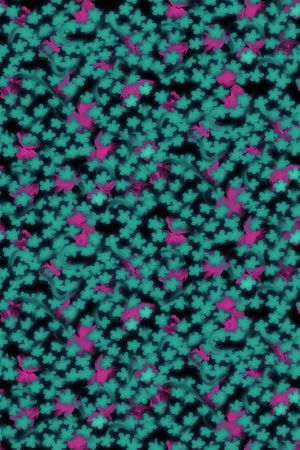 朦胧花卉印花华亿平台图片