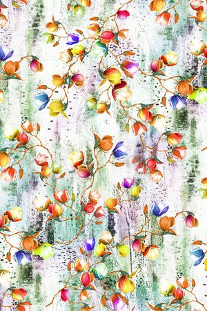 花卉印花华亿平台图片