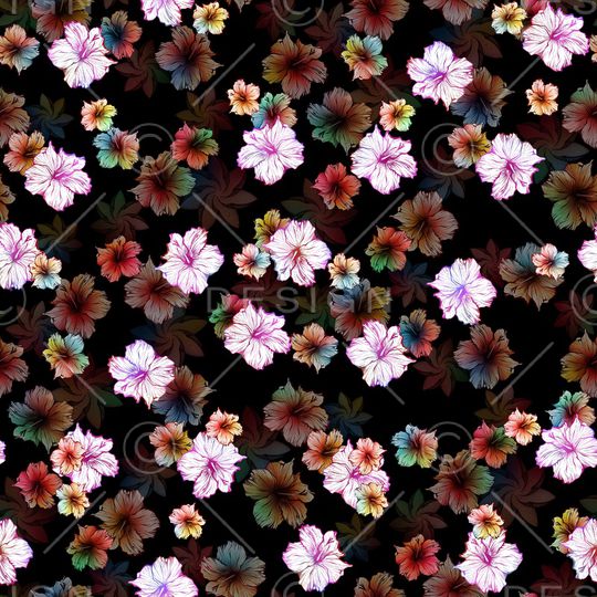 花卉印花华亿平台图片