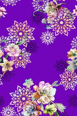 花卉印花华亿平台图片