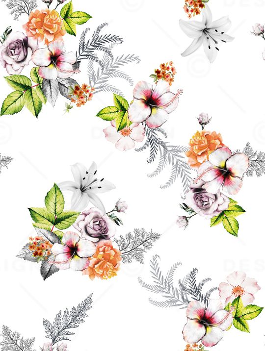 花卉印花华亿平台图片