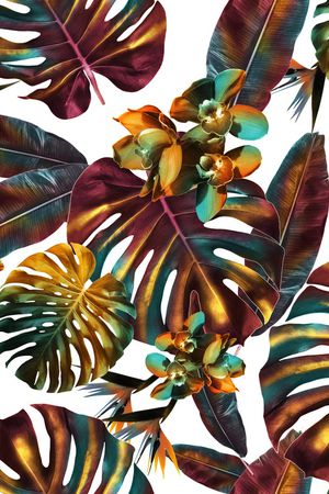 花卉印花华亿平台图片