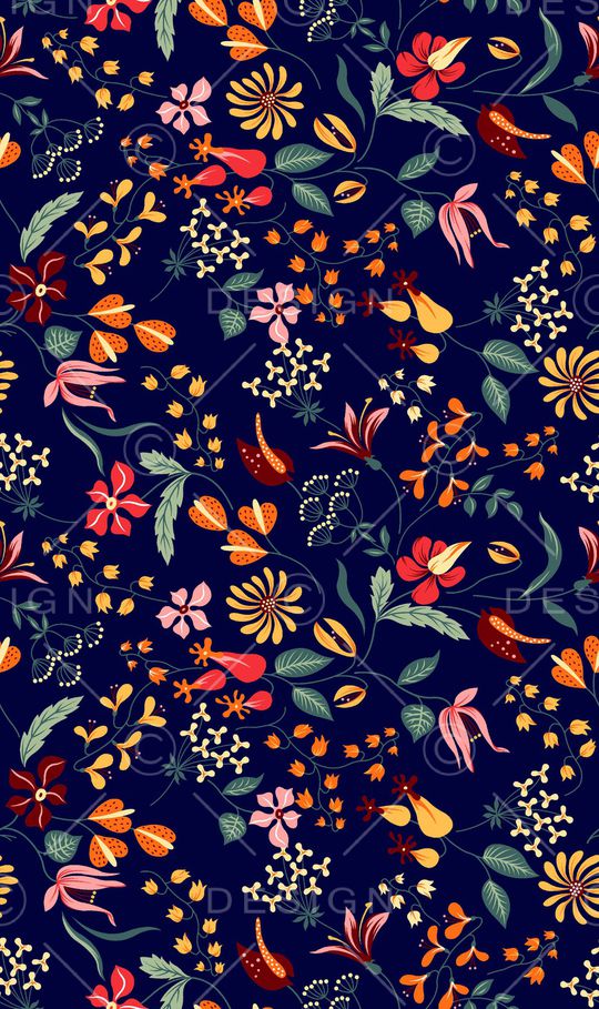 flowers印花华亿平台图片