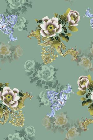 复古印花华亿平台图片