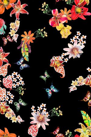 蝴蝶印花华亿平台图片