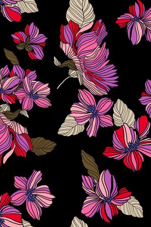 花卉印花华亿平台图片