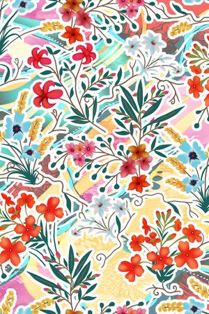 花卉印花华亿平台图片