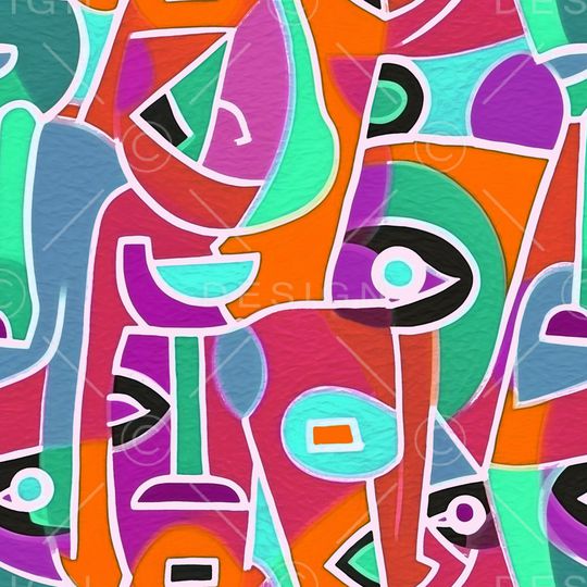 抽象印花华亿平台图片