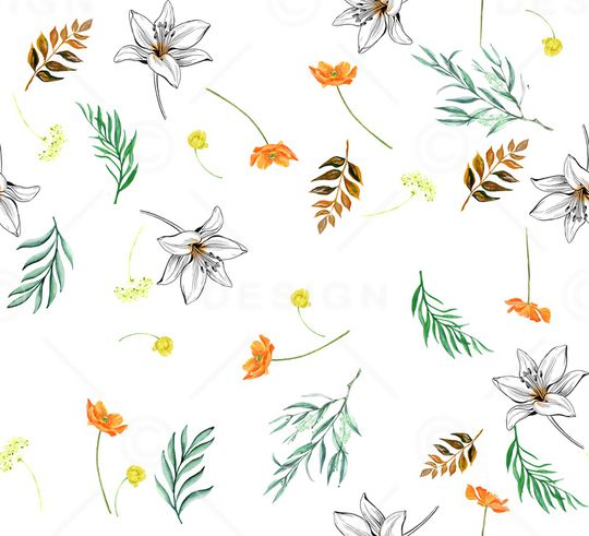 花卉印花华亿平台图片