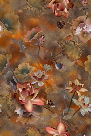 真丝印花华亿平台图片