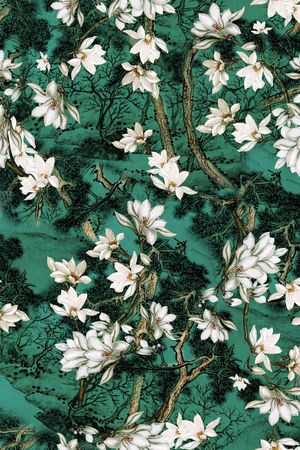 真丝印花华亿平台图片