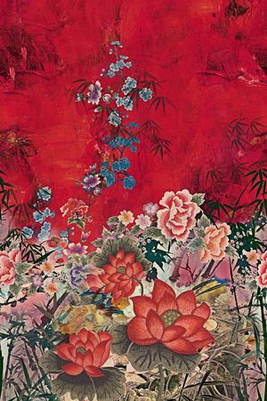 真丝印花华亿平台图片