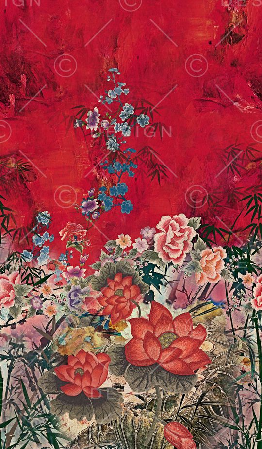 真丝印花华亿平台图片