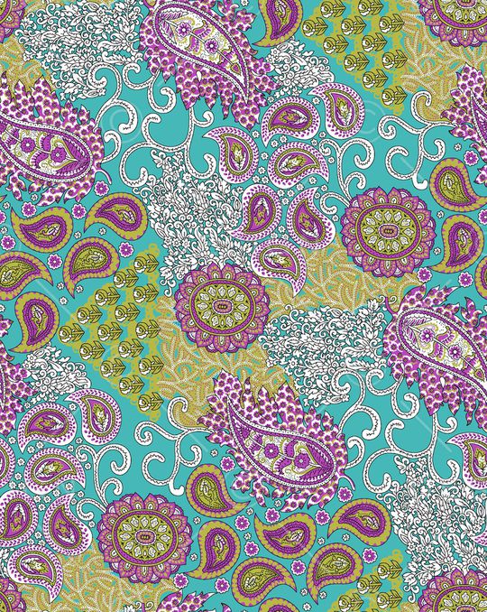 佩斯利印花华亿平台图片